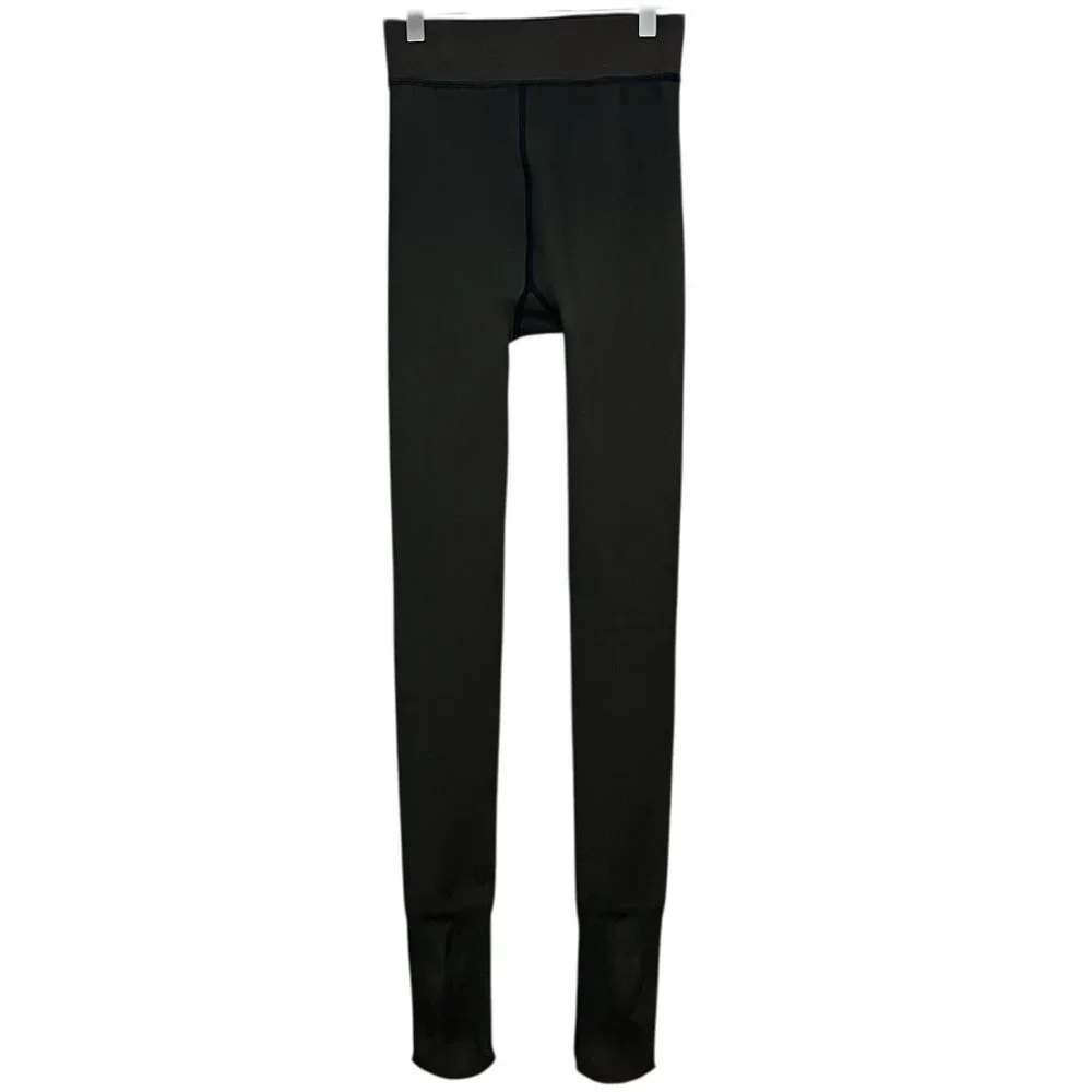 Dark Brown Thermal Fleece lined tights size S